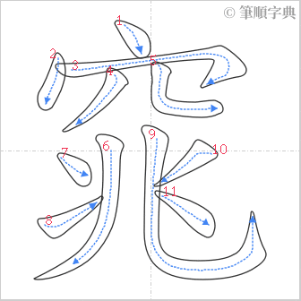 “「窕」的筆順”