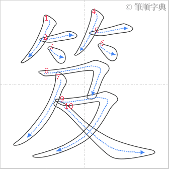 “「笈」的筆順”