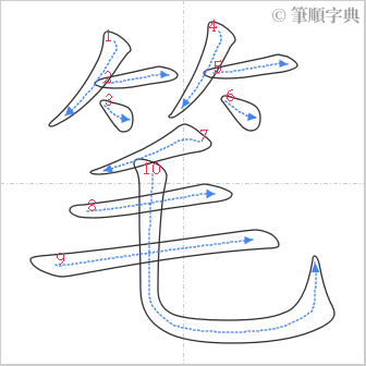 “「笔」的筆順”