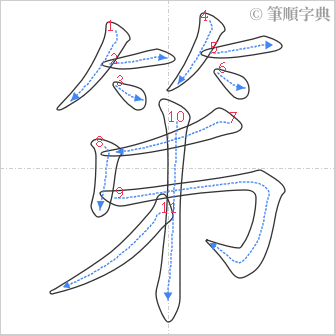 “「笫」的筆順”