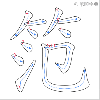 “「笵」的筆順”