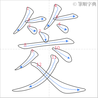 “「筊」的筆順”