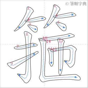 “「箍」的筆順”