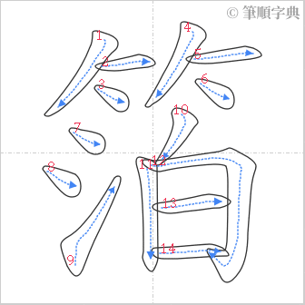 “「箔」的筆順”