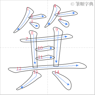 “「箕」的筆順”