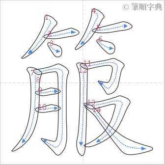 “「箙」的筆順”