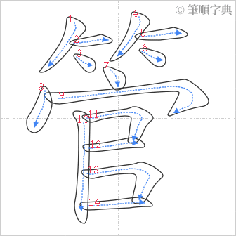 “「管」的筆順”