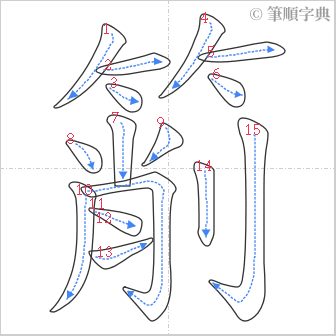 “「箾」的筆順”