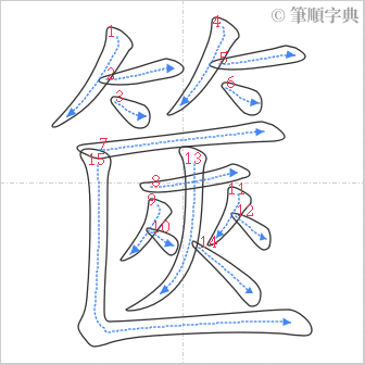 “「篋」的筆順”