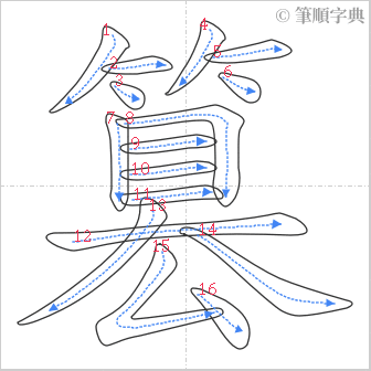 “「篡」的筆順”