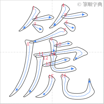 “「篪」的筆順”