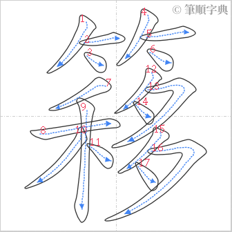 “「簃」的筆順”