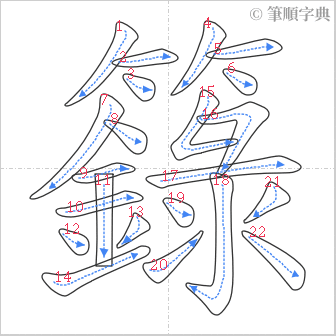 “「籙」的筆順”