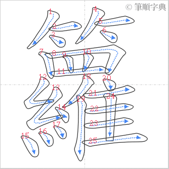 “「籮」的筆順”