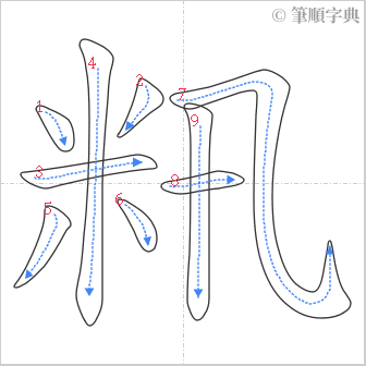 “「籸」的筆順”