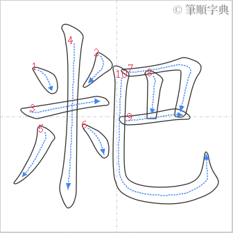 “「粑」的筆順”