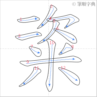 “「粢」的筆順”