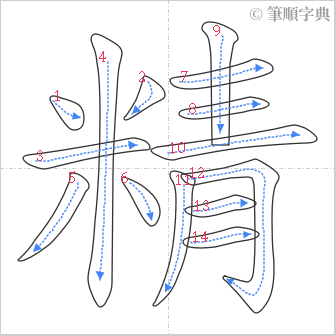 “「精」的筆順”