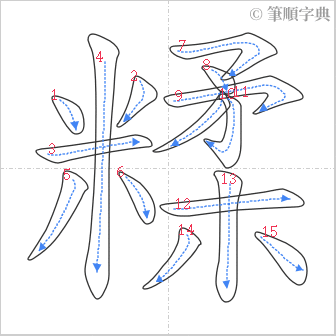 “「糅」的筆順”