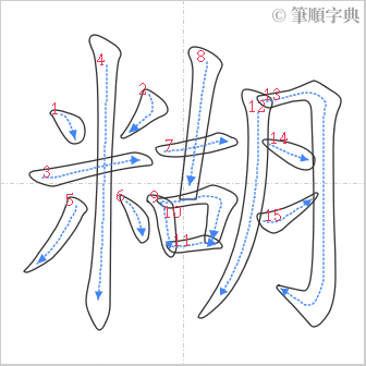 “「糊」的筆順”