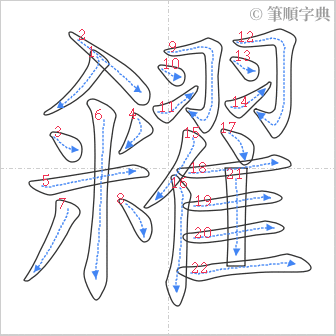 “「糴」的筆順”