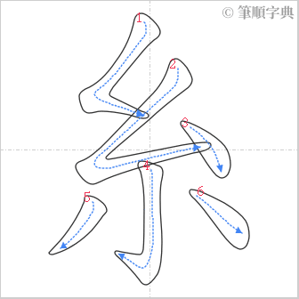 “「糸」的筆順”