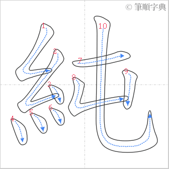 “「純」的筆順”