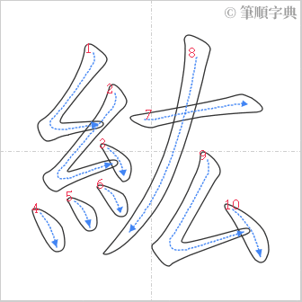 “「紘」的筆順”