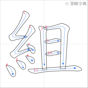 “「組」的筆順”