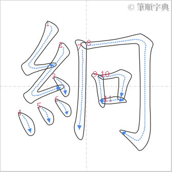 “「絅」的筆順”