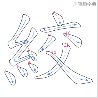 “「絞」的筆順”