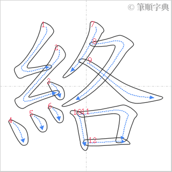 “「絡」的筆順”