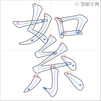 “「絮」的筆順”