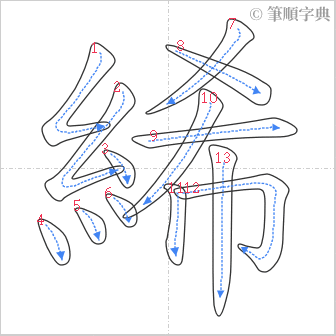 “「絺」的筆順”