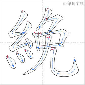 “「絻」的筆順”