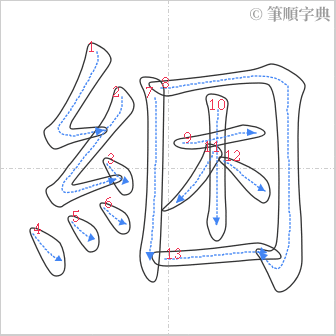 “「綑」的筆順”