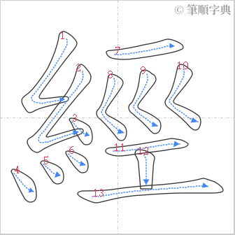 “「經」的筆順”