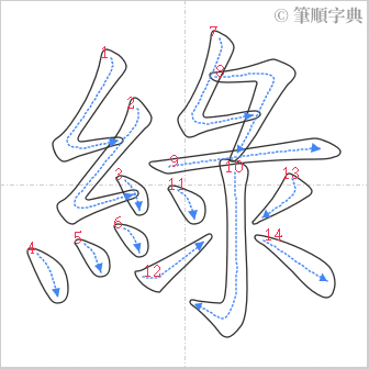 “「綠」的筆順”