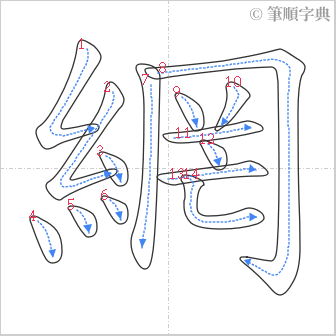 “「網」的筆順”