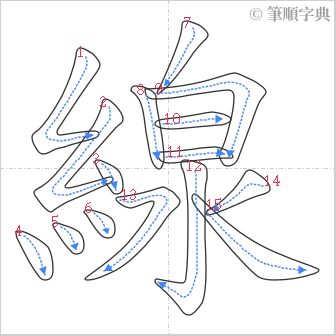 “「線」的筆順”