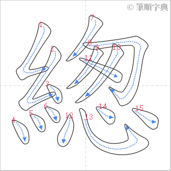 “「緫」的筆順”