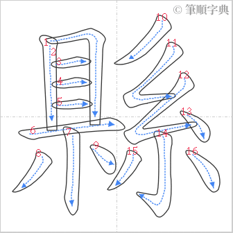 “「縣」的筆順”