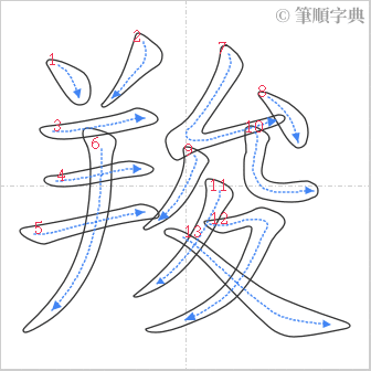 “「羧」的筆順”