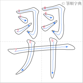 “「羿」的筆順”