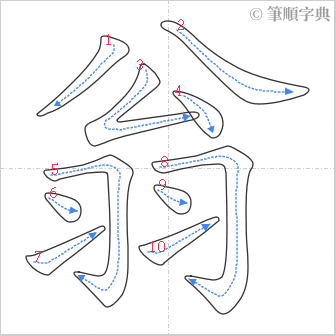 “「翁」的筆順”