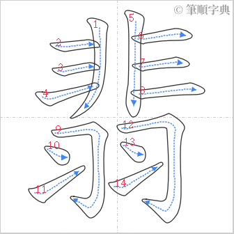 “「翡」的筆順”