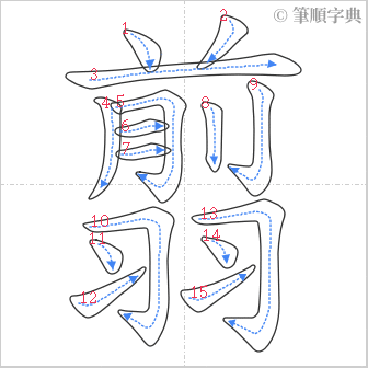 “「翦」的筆順”