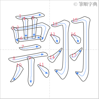 “「翲」的筆順”