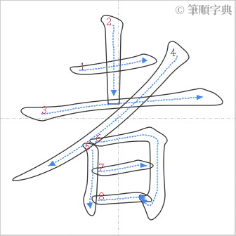 “「者」的筆順”