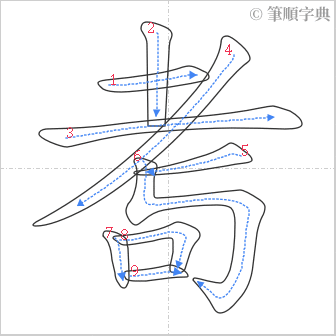 “「耉」的筆順”